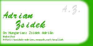 adrian zsidek business card