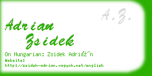 adrian zsidek business card